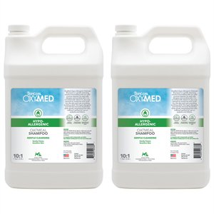 TropiClean OxyMed Hypo-Allergenic Oatmeal Dog & Cat Shampoo, 1-gal bottle, bundle of 2