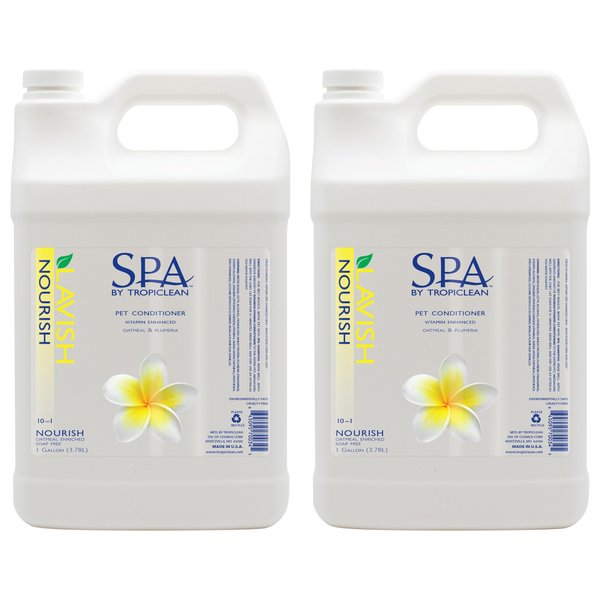 TropiClean Spa Nourish Conditioner for Dogs & Cats, 1-gal bottle, bundle of 2 slide 1 of 9