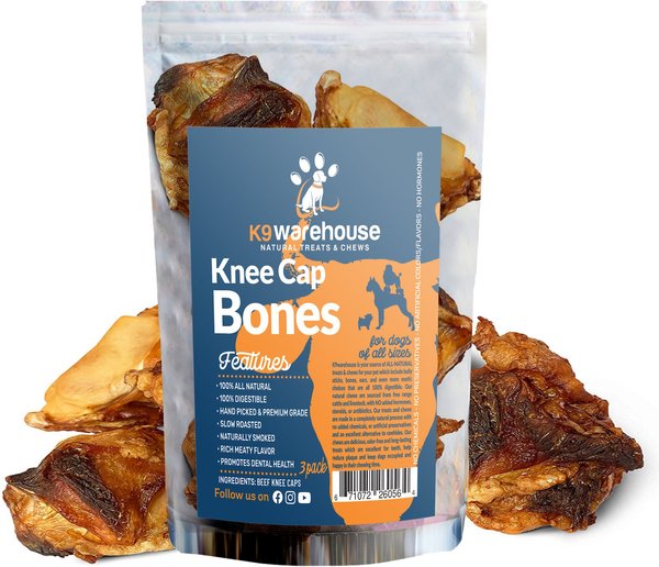 K9warehouse Knee Cap Bones Dog Chew Treats, 3 count slide 1 of 8