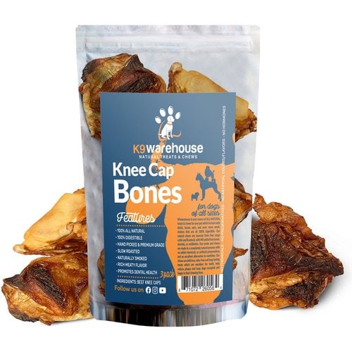 K9warehouse Knee Cap Bones Dog Chew Treats Product background