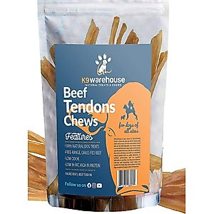 K9warehouse Beef Tendon Chews Dog Chew Treats, 6 count