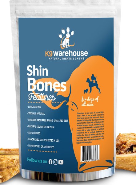 K9warehouse Shin Bones Dog Chew Treats, 3 count slide 1 of 5