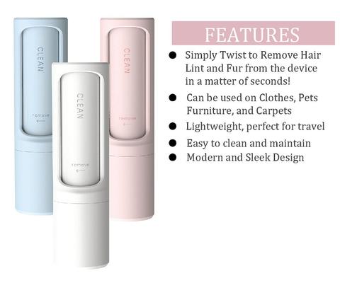 Show full view: Pet Life Orotund Magical Lint Dog & Cat Hair Removal Brush, Pink slide 5 of 6