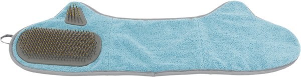 Pet Life Bryer 2-in-1 Microfiber Dog & Cat Grooming Towel & Brush