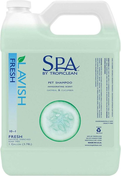 TropiClean Spa Lavish Fresh Shampoo for Dogs & Cats, 1-gal bottle, bundle of 2 slide 1 of 2