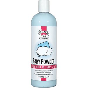 Top Performance Baby Powder Dog & Cat Conditioner, 17-oz bottle, bundle of 2