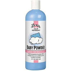 Top Performance Baby Powder Dog & Cat Shampoo, 17-oz bottle, bundle of 2