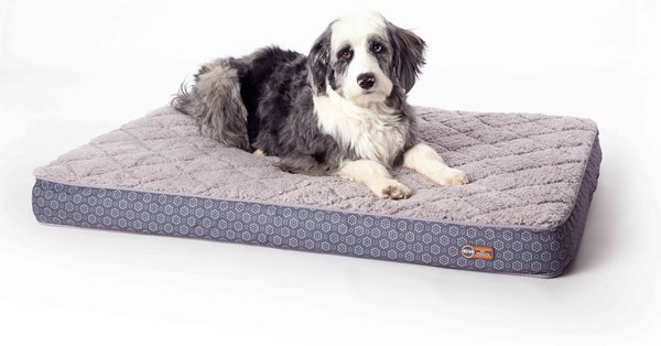 K&H Pet Products Quilt-Top Superior Orthopedic Dog Bed, Gray/Geo Flower, Large, 35 x 46 Inches slide 1 of 9