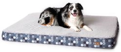 K&H Pet Products Superior Orthopedic Dog Bed, Gray/Paw, Large, 35 x 46 Inches