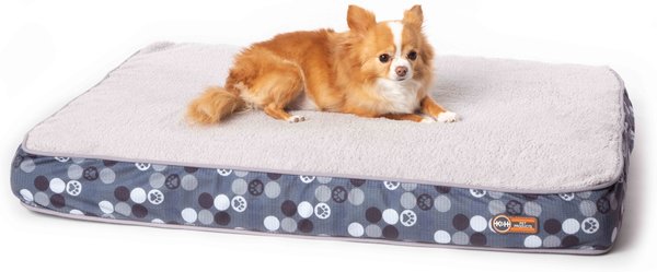 K&H Pet Products Superior Orthopedic Dog Bed, Gray/Paw, Small, 27 x 36-in slide 1 of 8
