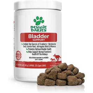 Doggie Dailies Bacon Flavored Cranberry Urinary Support Dog Supplement, 225 count