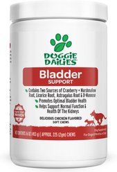 Doggie Dailies Chicken Flavored Cranberry Urinary Support Dog Supplement, 225 count