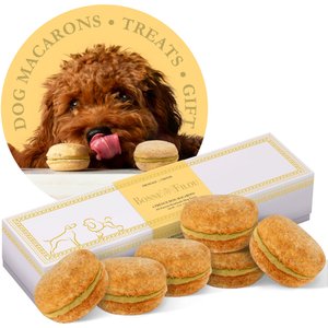 Bonne et Filou Handmade Cheese Human-Grade Macaron Dog Treats, 6 count