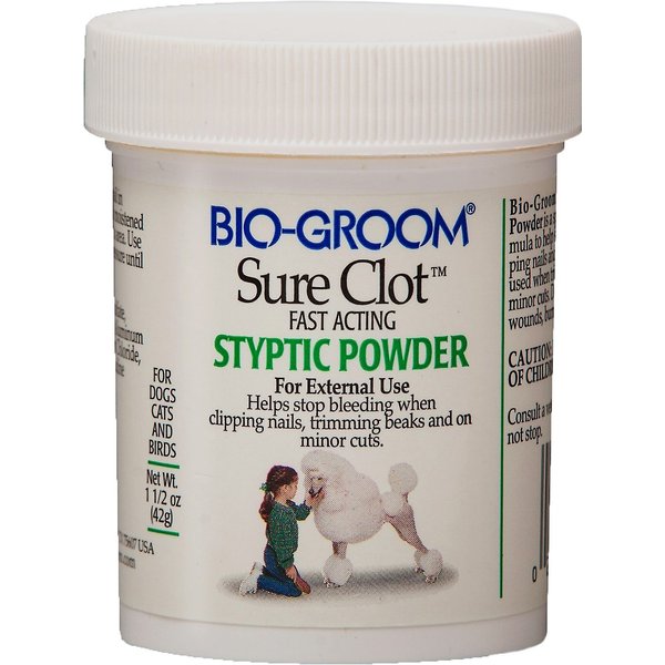 BIOGROOM Sure Clot Fast Acting Styptic Powder for Dogs, Cats & Birds