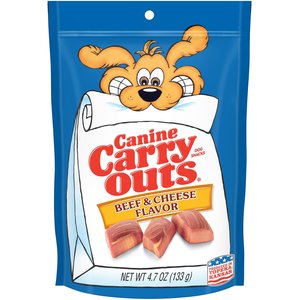 Canine Carry Outs Beef & Cheese Flavor Dog Treats, 4.7-oz bag