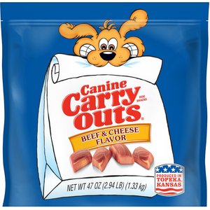 Canine Carry Outs Beef & Cheese Flavor Dog Treats, 47-oz bag