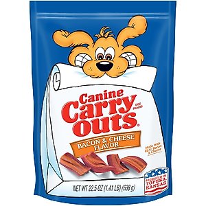 Canine Carry Outs Bacon & Cheese Flavor Dog Treats, 22.5-oz bag
