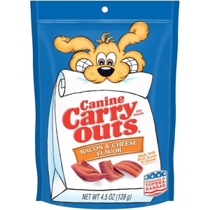 Canine Carry Outs Bacon & Cheese Flavor Dog Treats, 4.5-oz bag