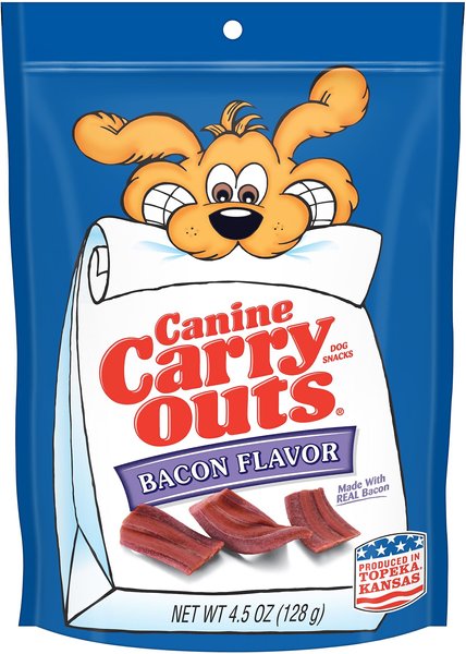 canine carry outs bacon flavor dog snacks