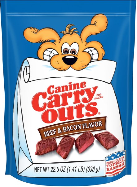 Canine Carry Outs Beef & Bacon Flavor Dog Treats, 22.5-oz bag slide 1 of 4