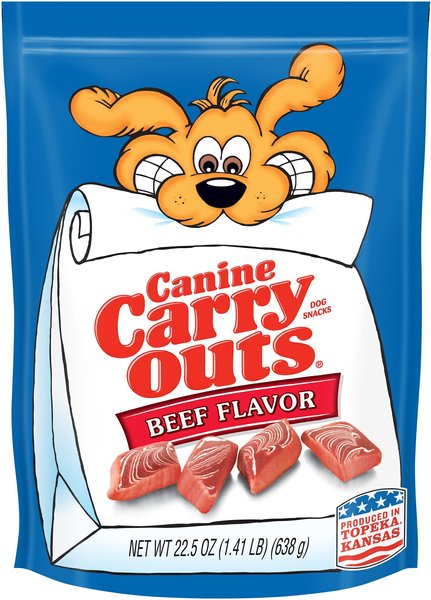 Canine Carry Outs Beef Flavor Dog Treats, 22.5-oz bag slide 1 of 4
