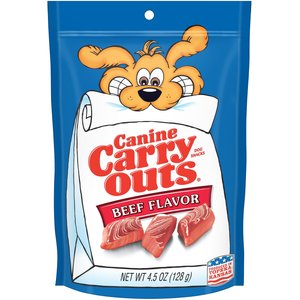 Canine Carry Outs Beef Flavor Dog Treats, 4.5-oz bag