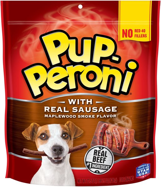Pup-Peroni Real Sausage Maplewood Smoke Flavor Dog Treats, 22.5-oz bag slide 1 of 6