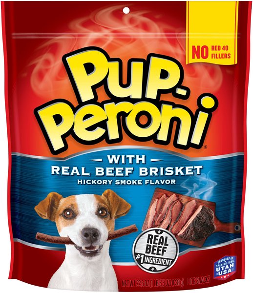 Pup-Peroni Real Beef Brisket Hickory Smoke Flavor Dog Treats, 22.5-oz bag slide 1 of 4