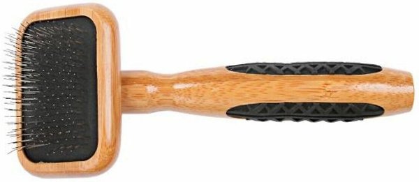 Bass Brushes De-matting Slicker Style Dog & Cat Brush, Bamboo-Dark Finish, Large, 2 count slide 1 of 6