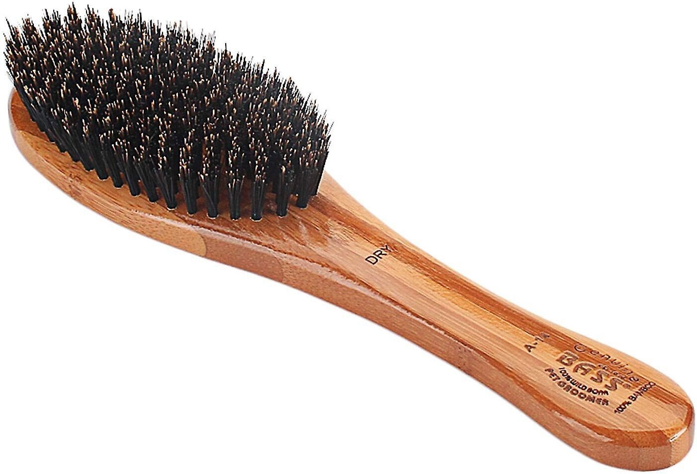 BASS BRUSHES Shine & Condition Pet Brush, Bamboo-Dark Finish, 2 count -  Chewy.com