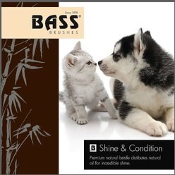 Bass Brushes Shine & Condition Soft Bristle Pet Brush, Bamboo-Dark Finish, 2 count slide 2 of 8