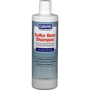 Davis Sulfur Benz Dog & Cat Shampoo, 12-oz bottle, 2 count