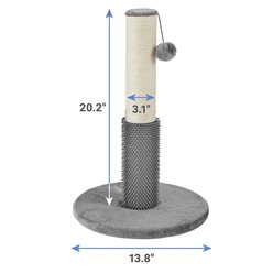 Frisco 21-in Sisal Cat Scratching Post with Toy & Groomer, 2 count, Gray slide 2 of 6