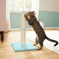 Frisco 21-in Sisal Cat Scratching Post with Toy, 2 count, Aqua
