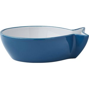 Frisco Fish Shaped Non-skid Ceramic Cat Dish