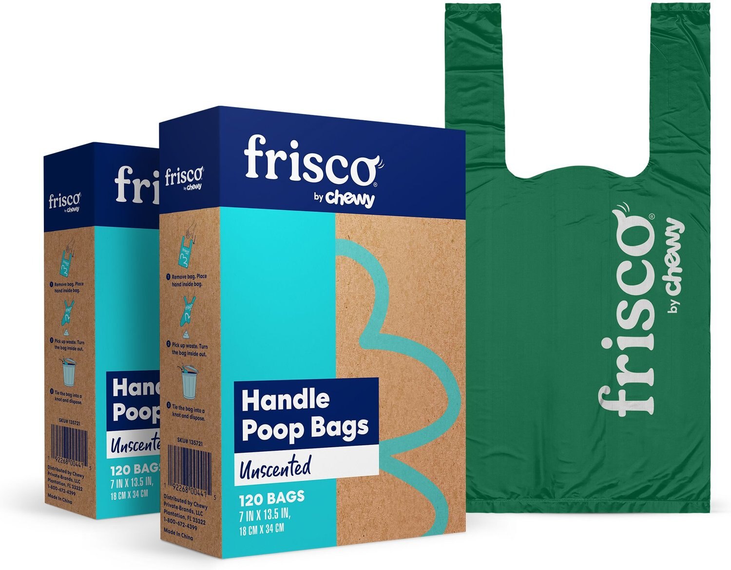 FRISCO Handle Dog Poop Bag, 240 count, Unscented