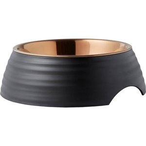 Frisco Matte Black Design Light Copper Stainless Steel Dog & Cat Bowl, 0.75 Cup, 2 count