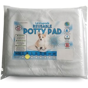 Lennypads Ultra Absorbent Washable Dog Pee Pads, White, Unscented, Medium: 18 x 24-in, 2 count
