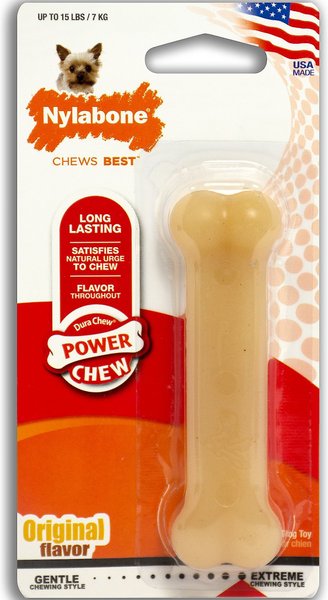 Nylabone Power Chew Original Flavored Dog Chew Toy, X-Small, 2 count slide 1 of 11