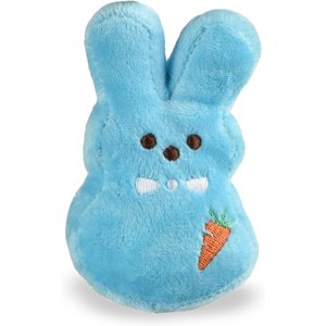 PEEPS Dress-up Bunny Plush Squeaker Dog Toy 