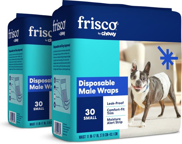 Frisco Disposable Male Dog Wraps, Small, 60 count slide 1 of 8