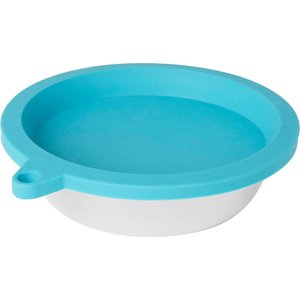 Frisco Pet Bowl with Silicon Rubber Bowl Cover, 0.5 Cup, bundle of 2, Teal