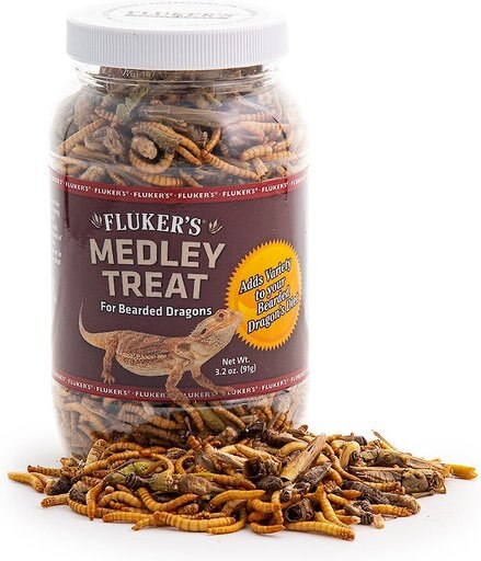 Fluker's 5 Star Medley Freeze-Dried Bearded Dragon Treats, 3.2-oz jar