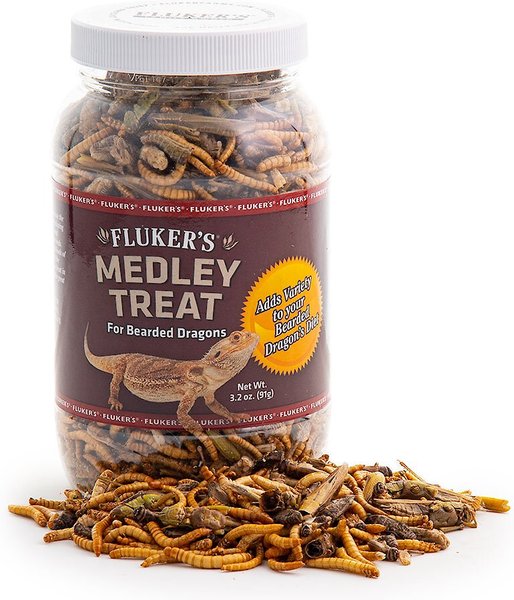 Fluker's 5 Star Medley Freeze-Dried Bearded Dragon Treats, 3.2-oz jar slide 1 of 4