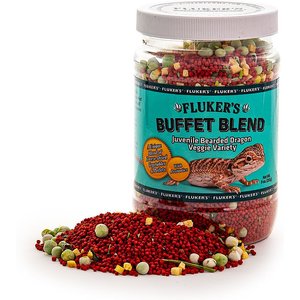 Fluker's Buffet Blend Veggie Variety Juvenile Bearded Dragon Food, 9-oz jar