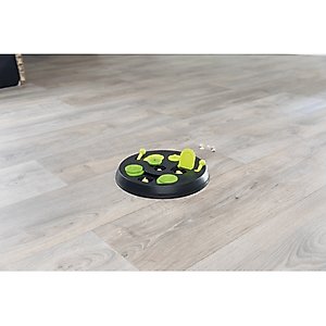 TRIXIE Strategy Flip Board Small Pet Snack Game Toy, Black & Green, Medium