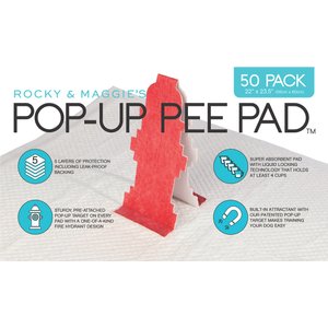 Rocky and Maggie's Pop-Up Dog Pee Pads, 50 count