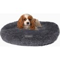 Nandog Calming Shaggy Cat & Dog Bed, Dark Gray