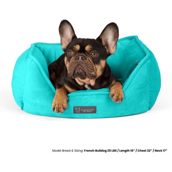 NANDOG Reversible Design Cat & Dog Bed, Aqua