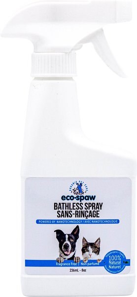 EcoSpaw Unscented Dog & Cat Bathless Spray, 8-oz bottle slide 1 of 6